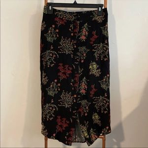 BP. Floral Print Midi Skirt
